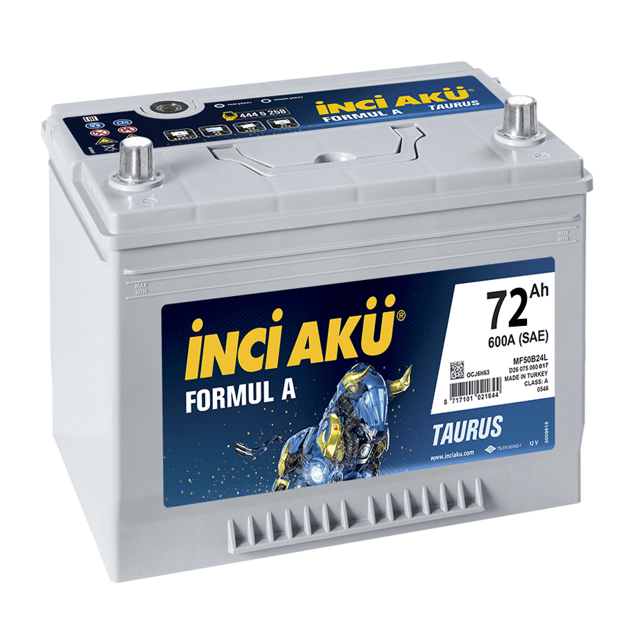 İnci Akü 72 AH Asia Formula R+