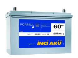 İnci Akü 60 AH Formula L+