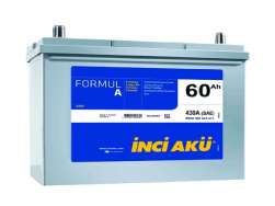 İnci Akü 60 AH Formula R+